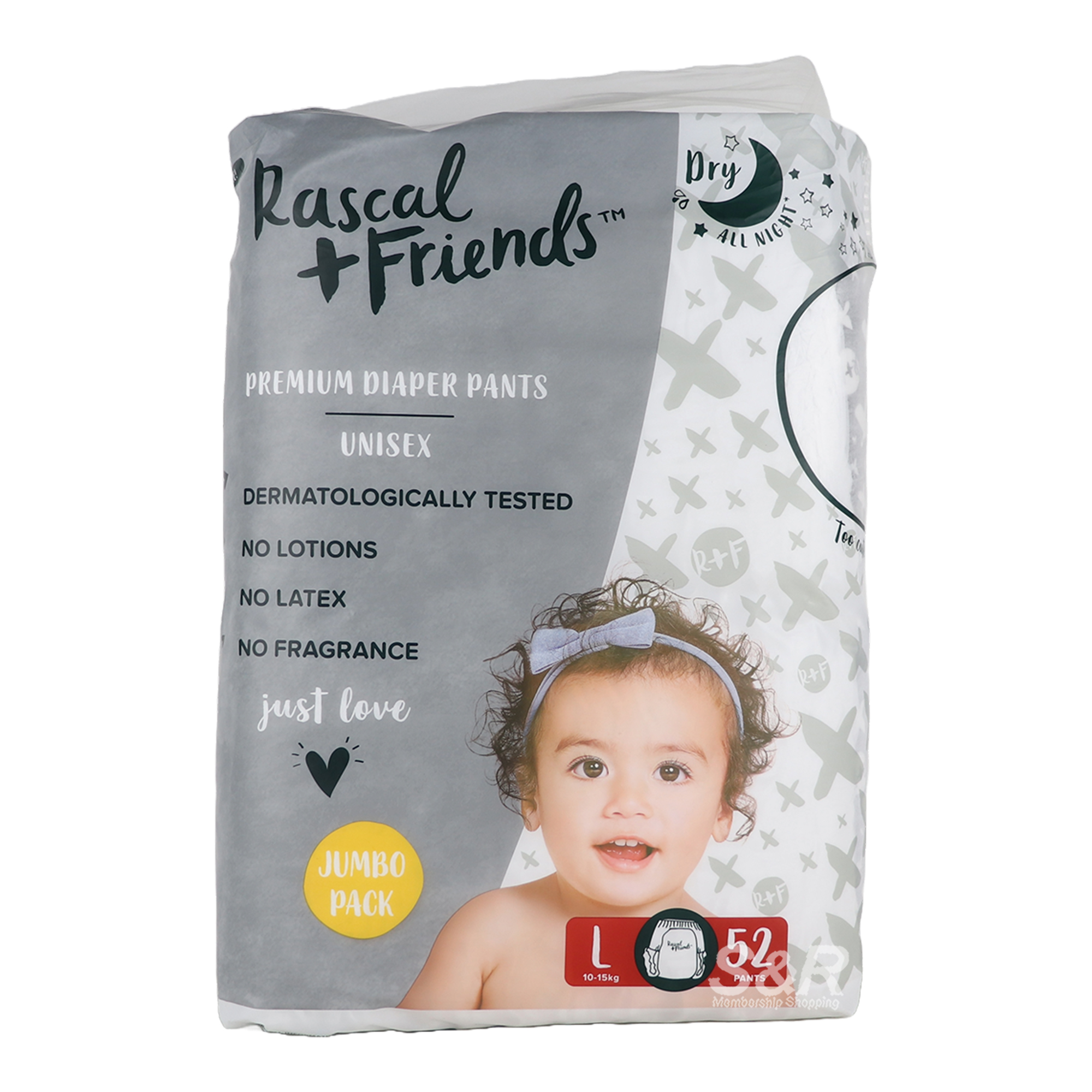 Rascal + Friends Premium Diaper Pants Large 52pcs